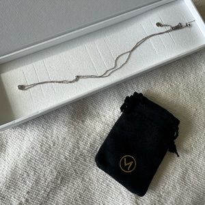 Mejuri white gold diamond necklace pre-loved